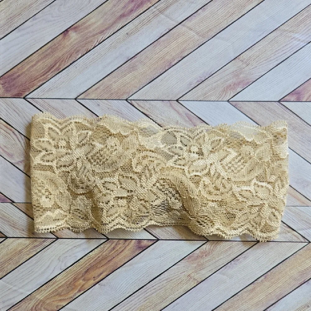 Lace Bowknot Headbands Gray & Beige Elastic Bow Headwraps Baby Girl Hairbands